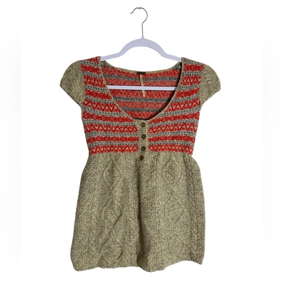 Free People Tops - Free People | Fair Isle Wool Cap Sleeve Sweater | Size XS